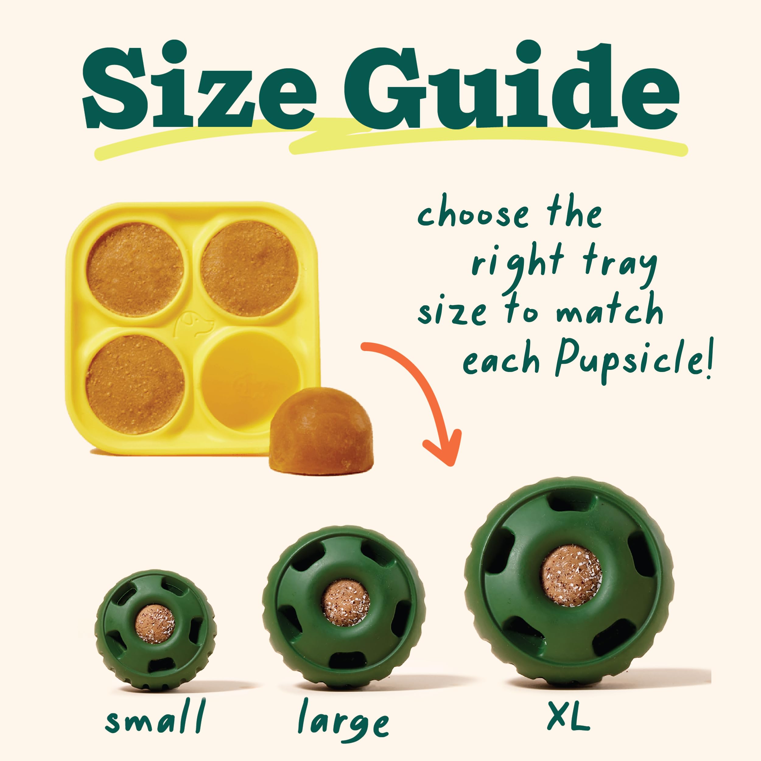 WOOF Pupsicle Treat Tray Mold, XL 75 lbs and Up, Silicone Molds for Dog Treats, Dishwasher Safe, Reusable Treat Tray, Freeze Ref