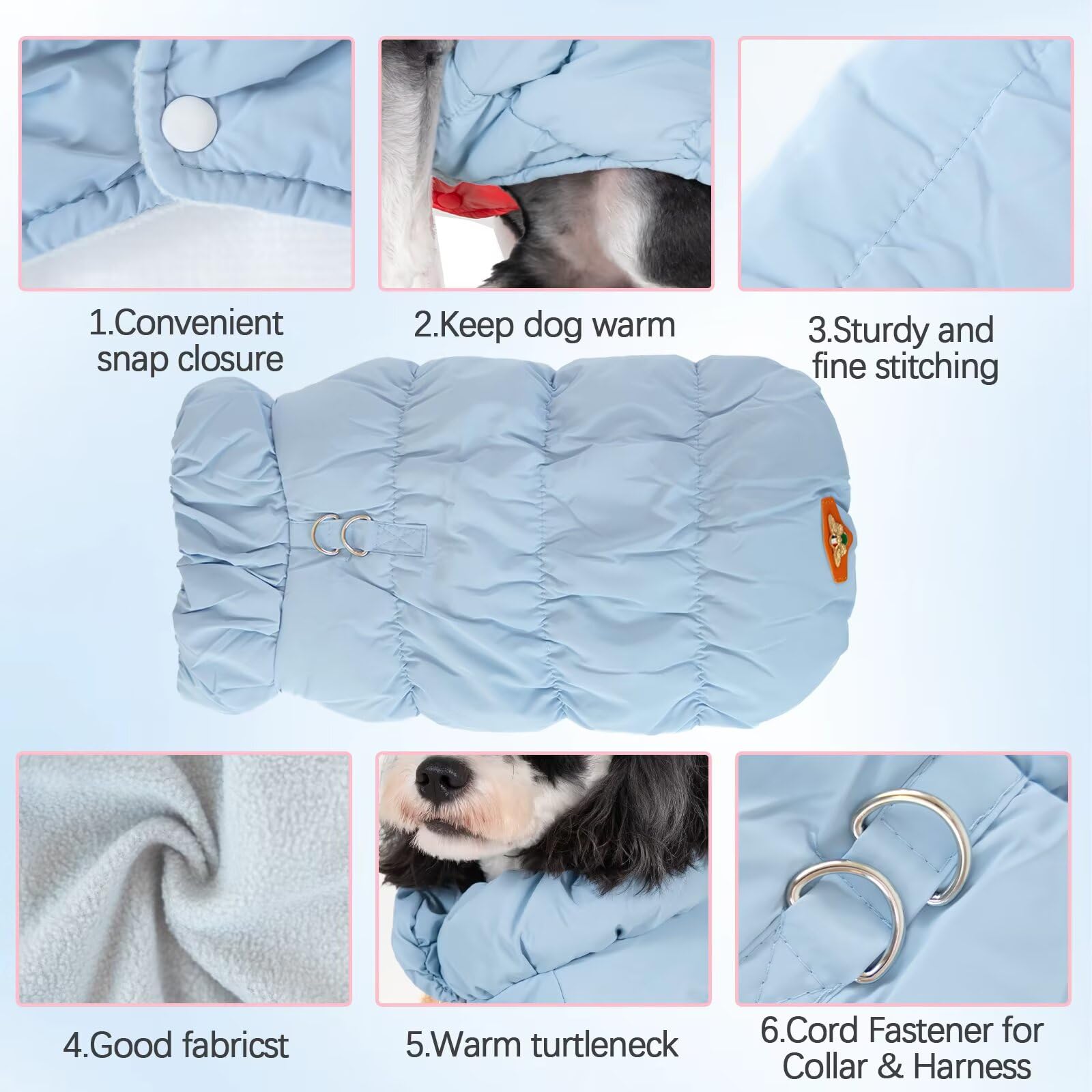 Puppy Coat, Dog Jacket, Snowsuit, Sweater, Vest - Waterproof, Windproof, Warm Dog Cold Weather Coats - Built-In Harness - Xs