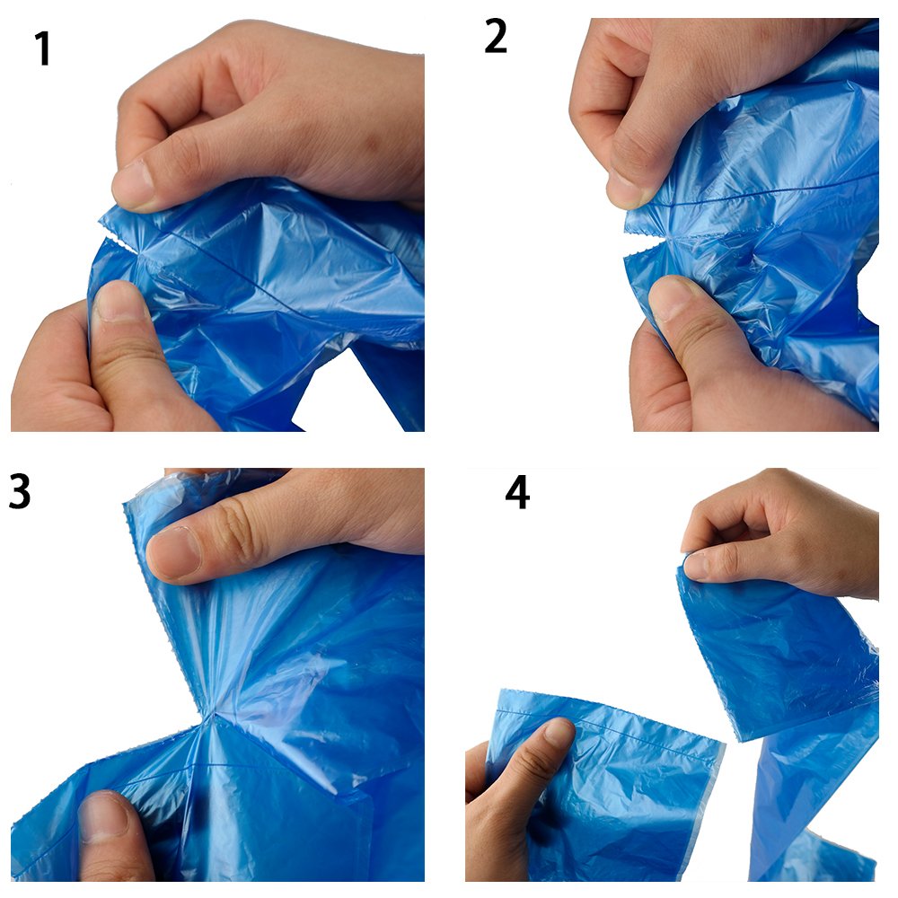 Hommp Poop Bags-Dog Waste Bags, 60 Rolls /1200 Bags Doggy Poop Bags, Unscented + 2 Dispensers