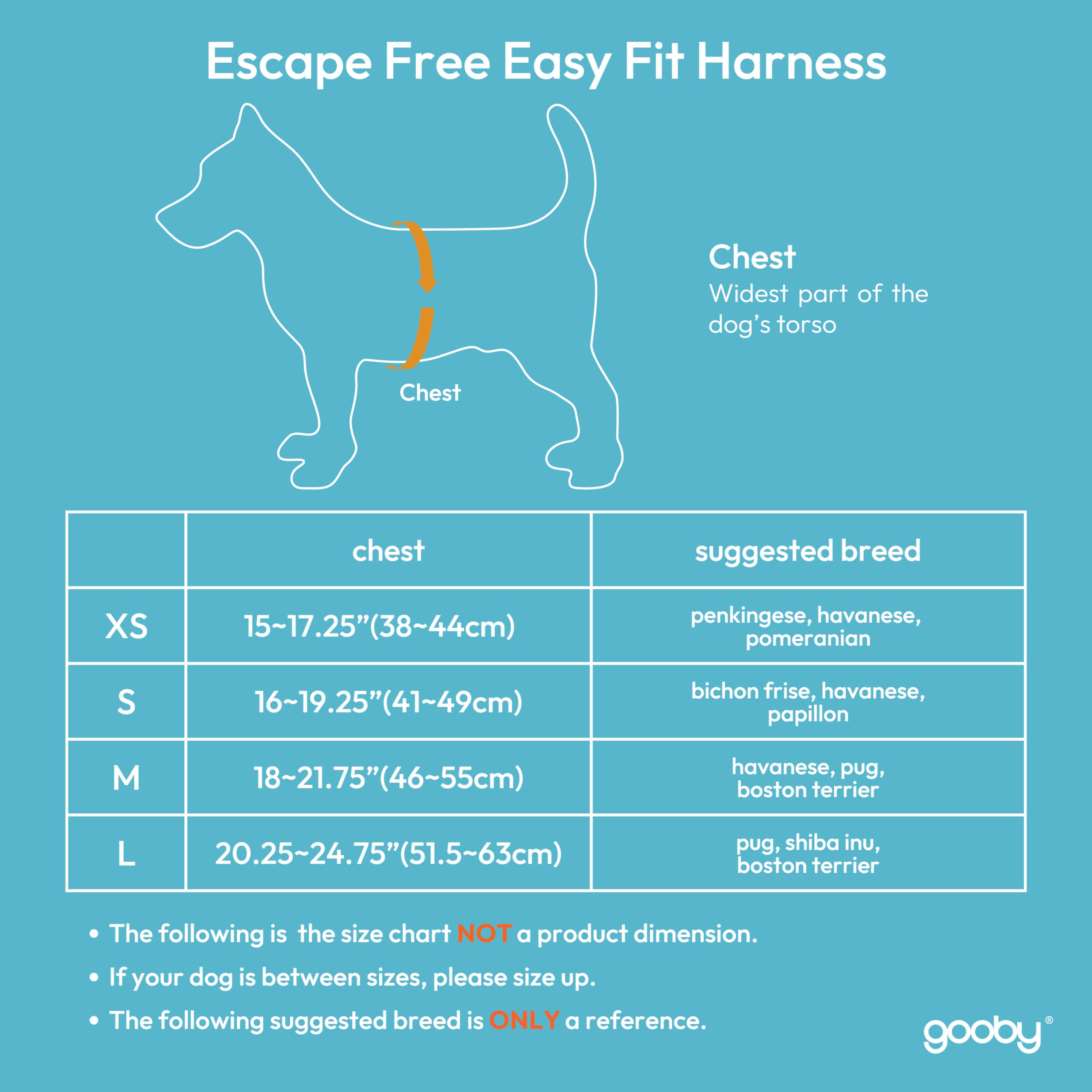 Gooby Escape Free Easy Fit Harness - Turquoise, Large - No Pull Step-In Patented Small Dog Harness With Quick Release Buckle - Perfect On The Go No Pull Harness For Small Dogs Or Medium Dog Harness