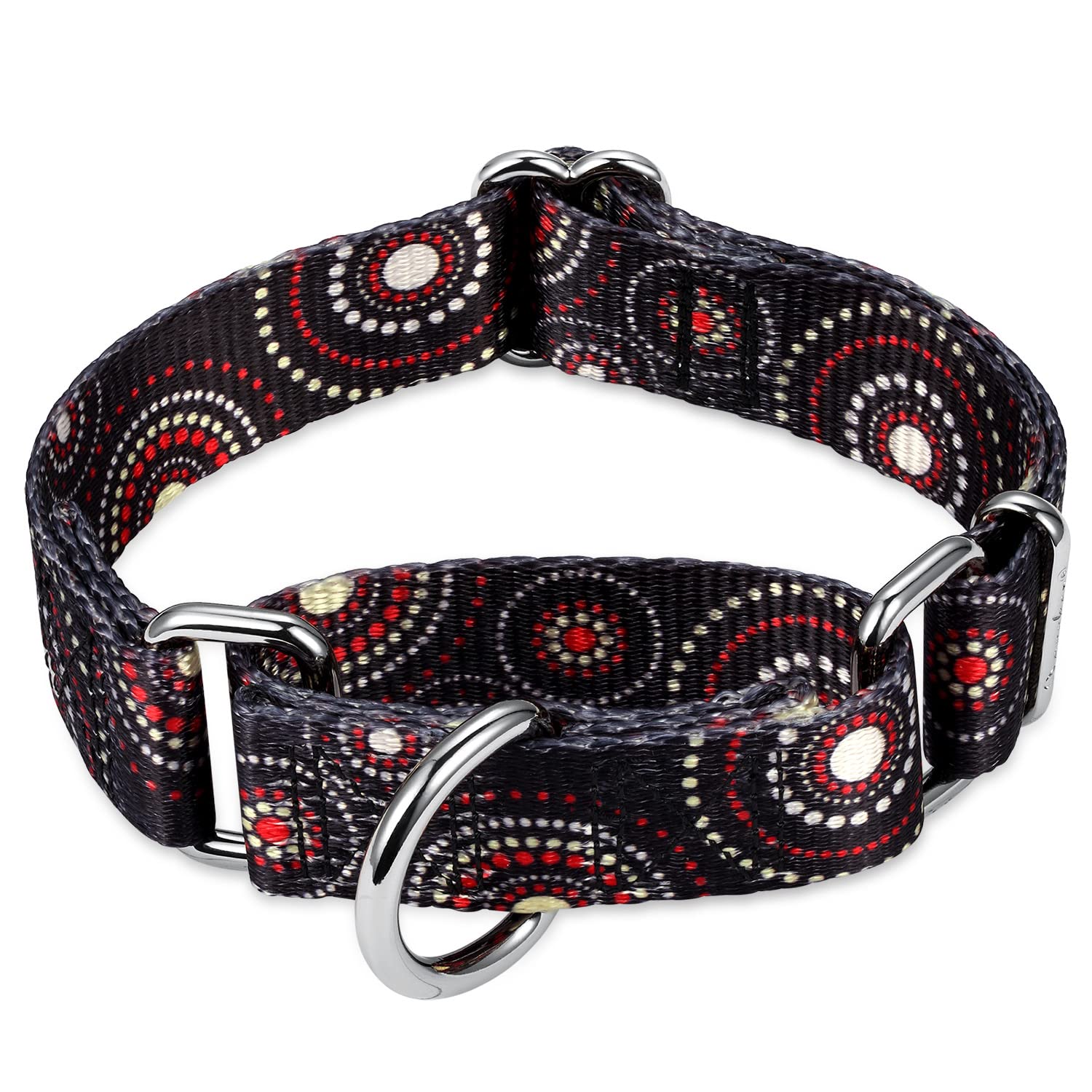 Dazzber Martingale Dog Collars Colourful Oil Painting Pattern Series - No Pull Pet Collar Silky Soft For Medium And Large Dogs (