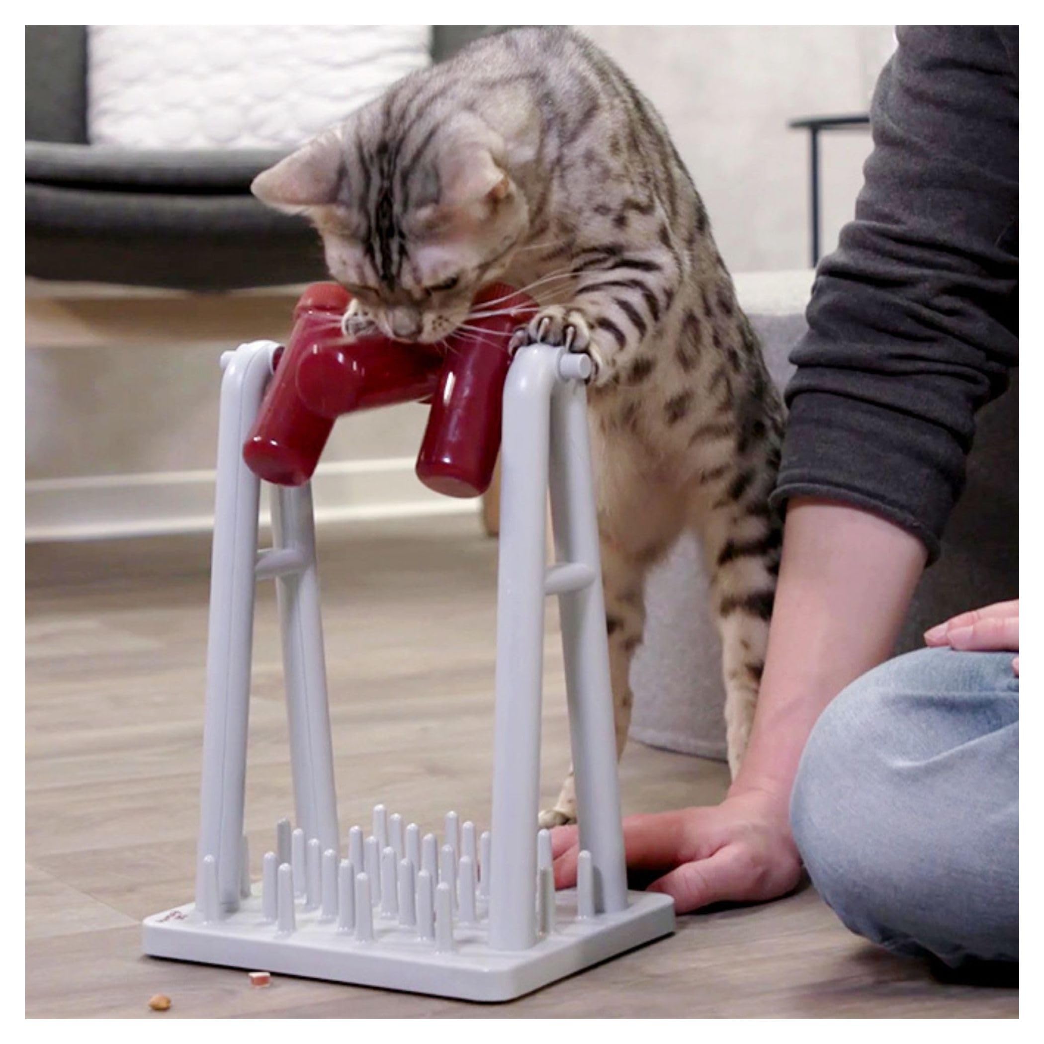 TRIXIE Cat Activity Turn Around Strategy Game, Slow Feeder, Interactive, Treat Toy, All Breed Sizes 9 x 7 x 13 in.