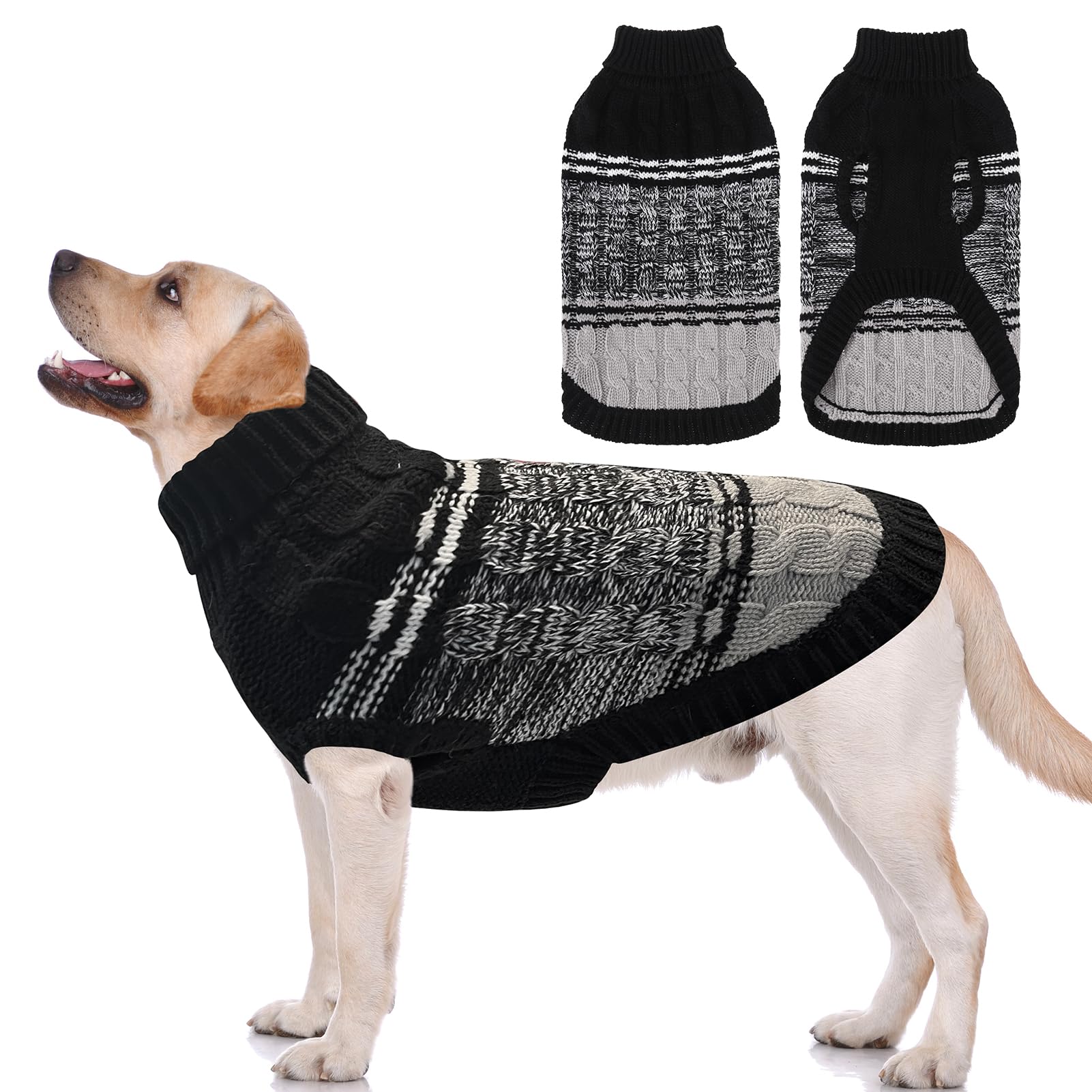 Mihachi Dog Sweaters For Medium Dogs Girl Boy,Soft Warm Dogs Shirt, Cold Weather Dog Coat Turtleneck Knitted Pullover Dog Clothe