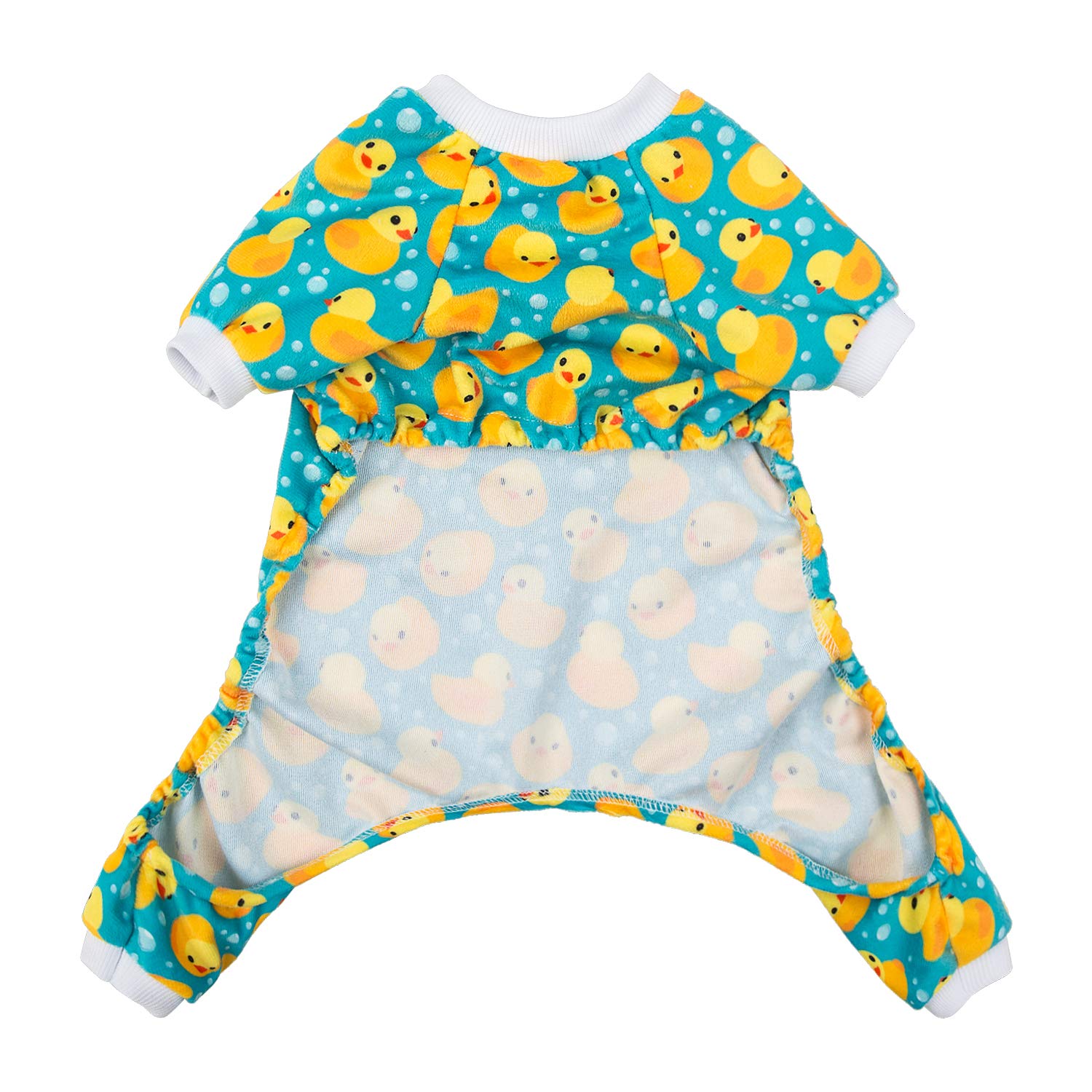 Cutebone Dog Pajamas Yellow Ducks Dog Apparel Dog Jumpsuit Pet Clothes Pajamas Coat P50Xxl