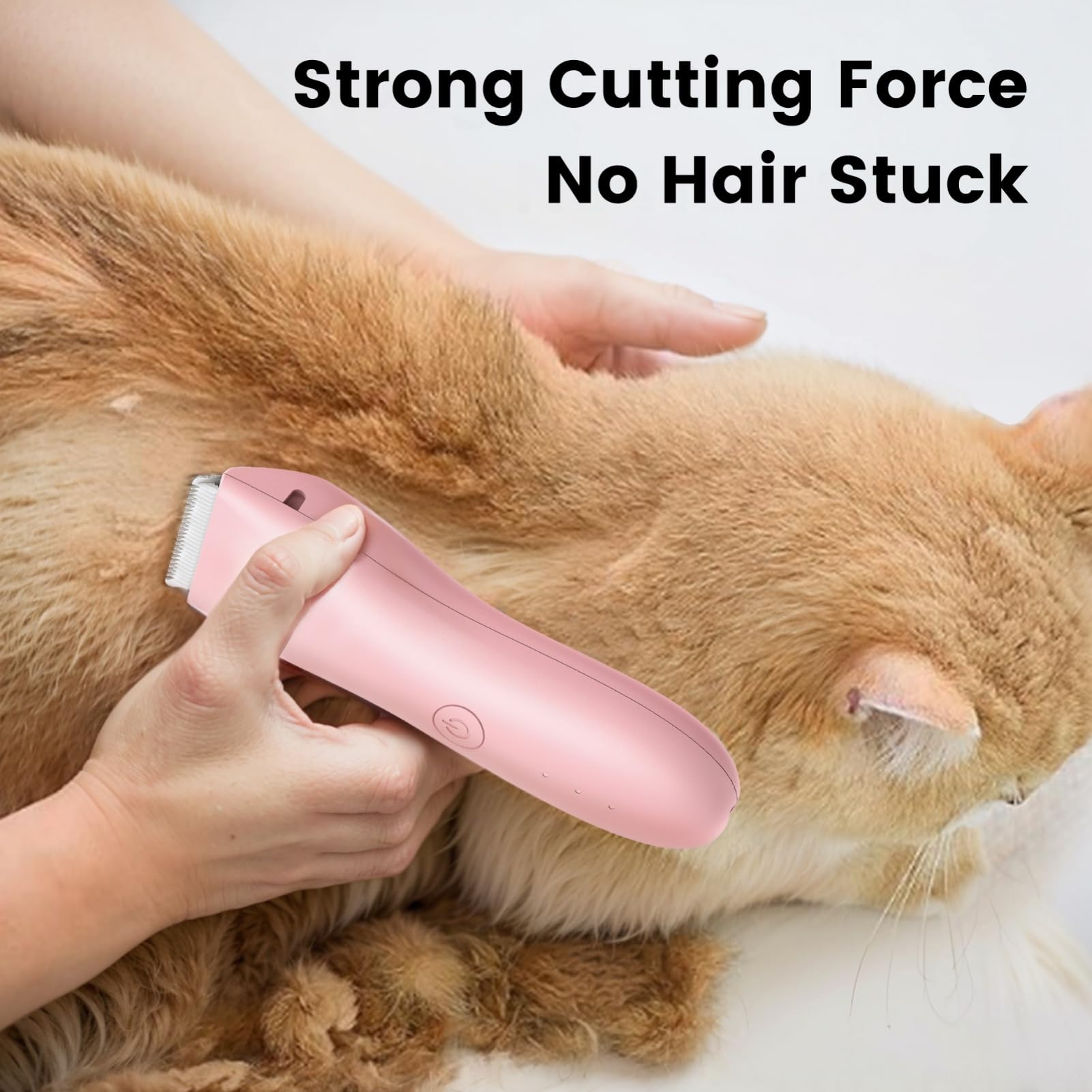 Founouly Handy Dog Cat Clippers - Professional Cordless Grooming Tools - Low Noise Pet Hair Trimmer Kit, Ts032, Pink