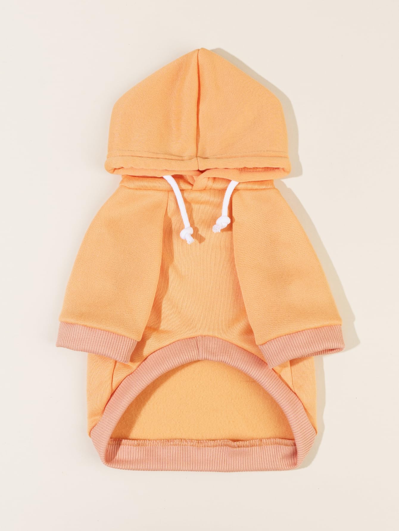 Qwinee Basic Dog Hoodie, Dog Warm Jacket, Cat Apparel, Dog Shirt, Dog Clothes For Puppy Kitten Small Medium Dogs Cats Orange Xl