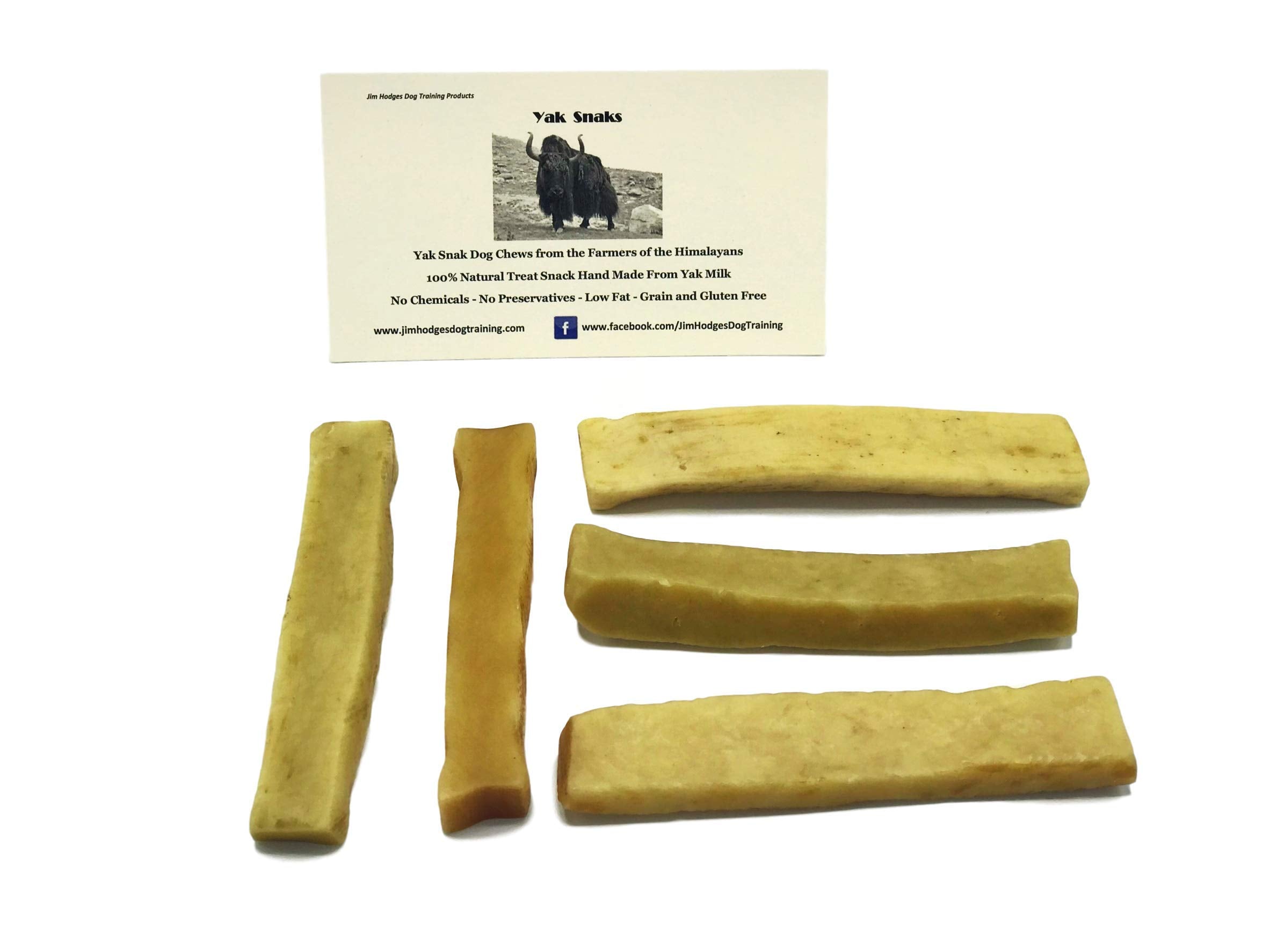 Yak Snak Dog Chews - All Natural Hard Cheese Himalayan Dog Treats - Long Lasting Dog Chews, Made from Yak Milk, Small, Medium. L