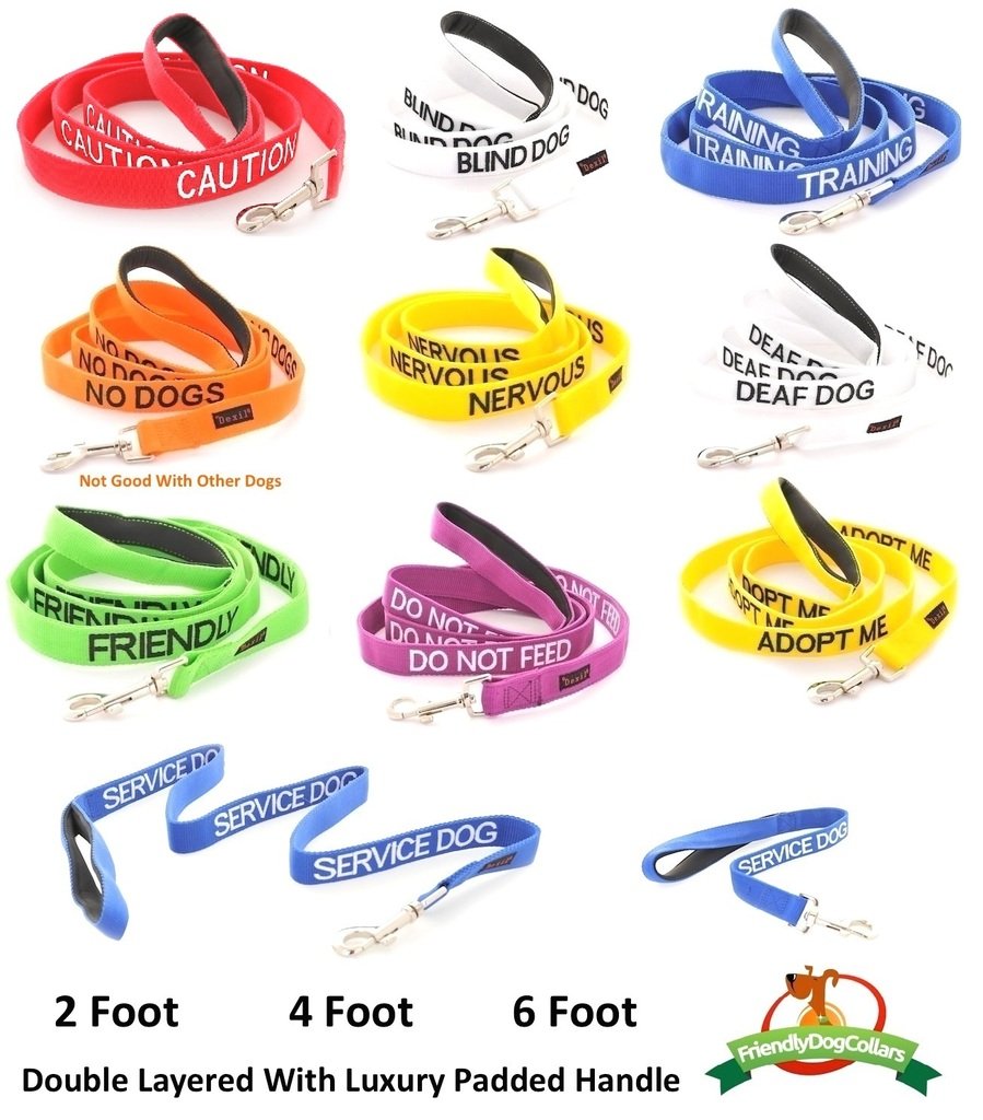 Dexil Training (In Training/Do Not Disturb) Blue Warning Dog Colour Coded Padded 1.8M 6Ft Lead Leash