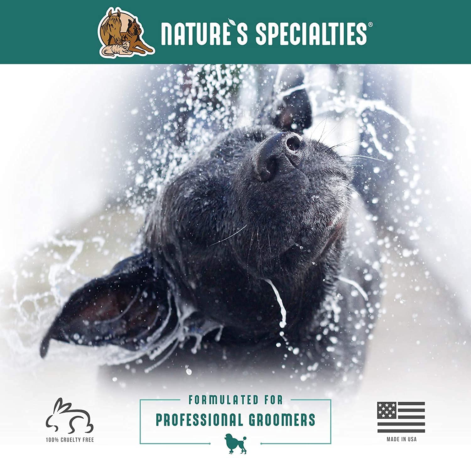 Nature's Specialties Ultra Concentrated Dog Shampoo, 1 Gallon, Professional Groomer Choice, Makes up to 16 Gallons, Made in USA