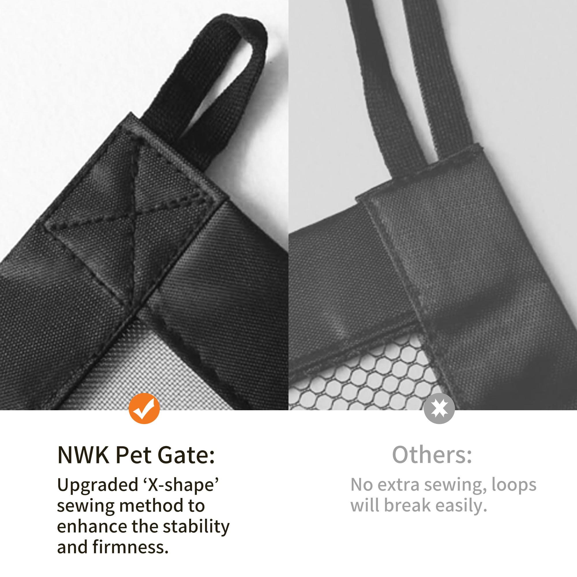 NWK Magic Dog Gate for Stairs Pet Gate for The House Providing a Safe Enclosure for Pets to Play and Rest, 6 Hooks Design (30