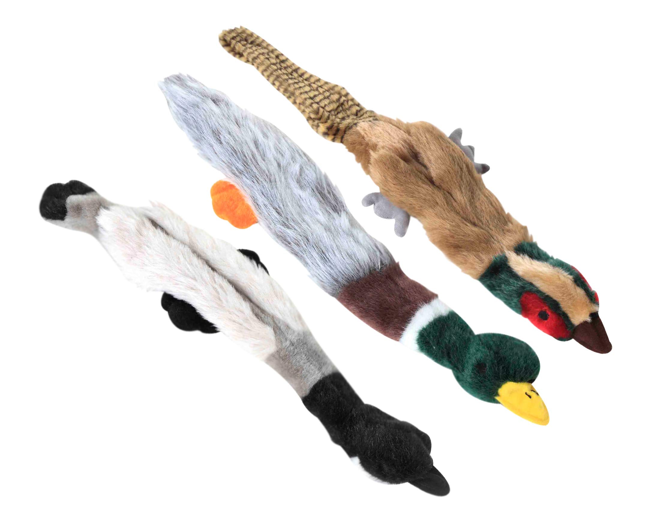 Multipet Migrators 18-Inch Empty Nesters Dog Toy With Squeakers Without Stuffing, Pheasant
