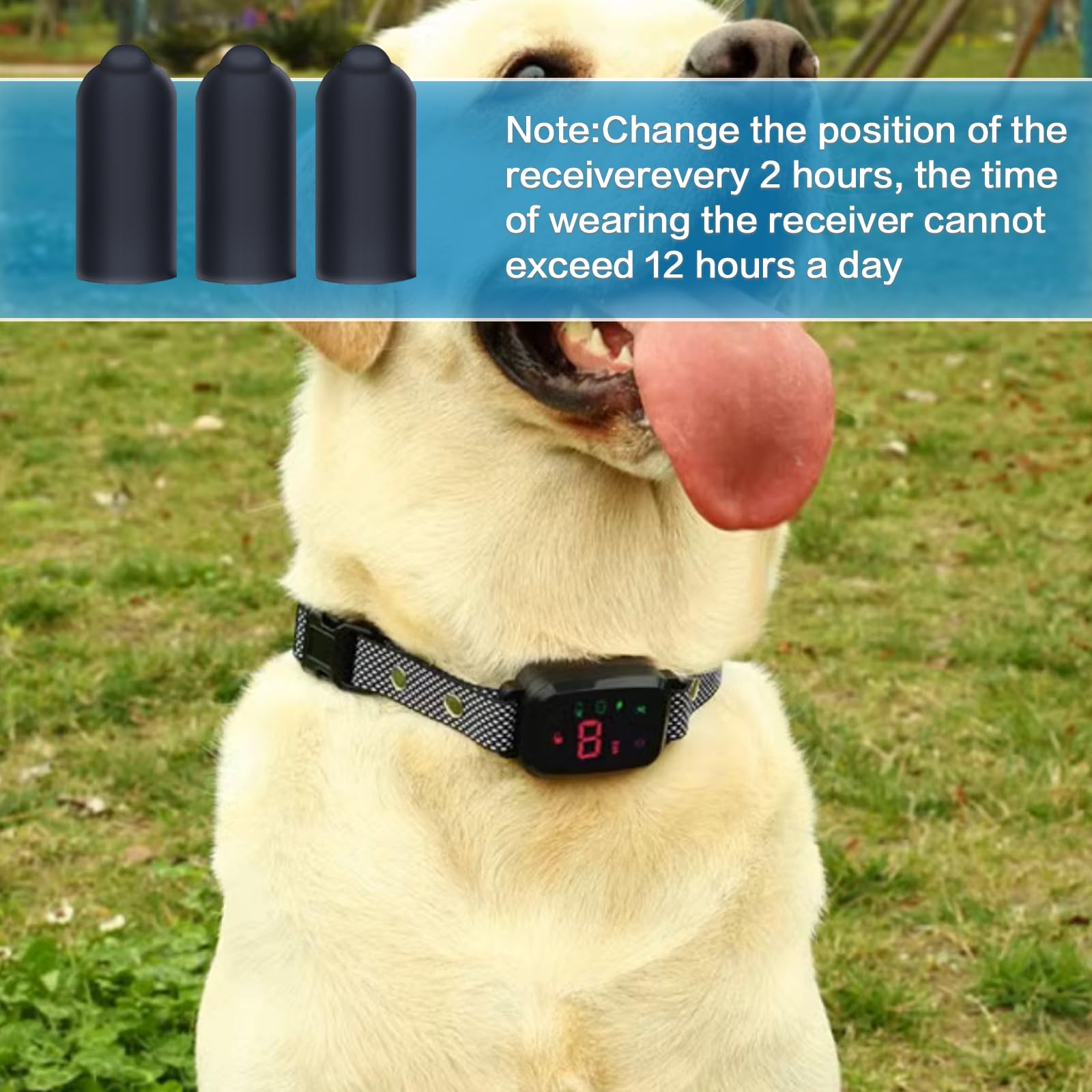 Sliverdew Column Rubber Sleeve Tips for Dog Shock Collars, 16mm Black Nylon Replacement Parts, 24 Pieces