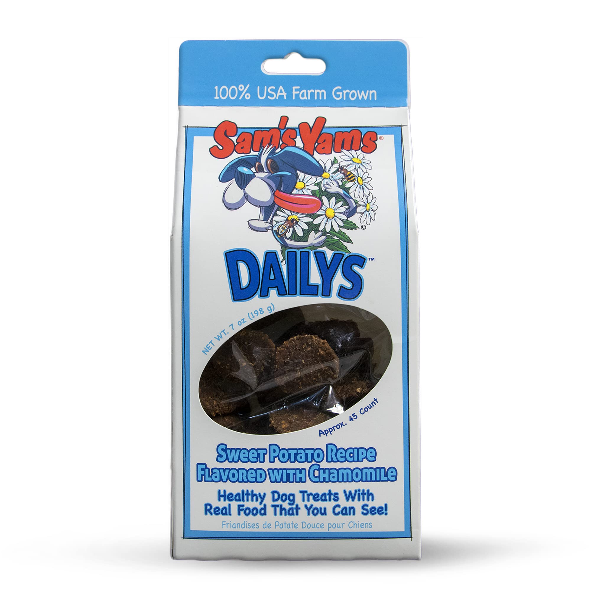 Sams Yams Sweet Potato Dog Treats, Healthy Dog Treats for Large, Medium, Small Breed Dogs, Sweet Potato Dog Chews Made in USA - 