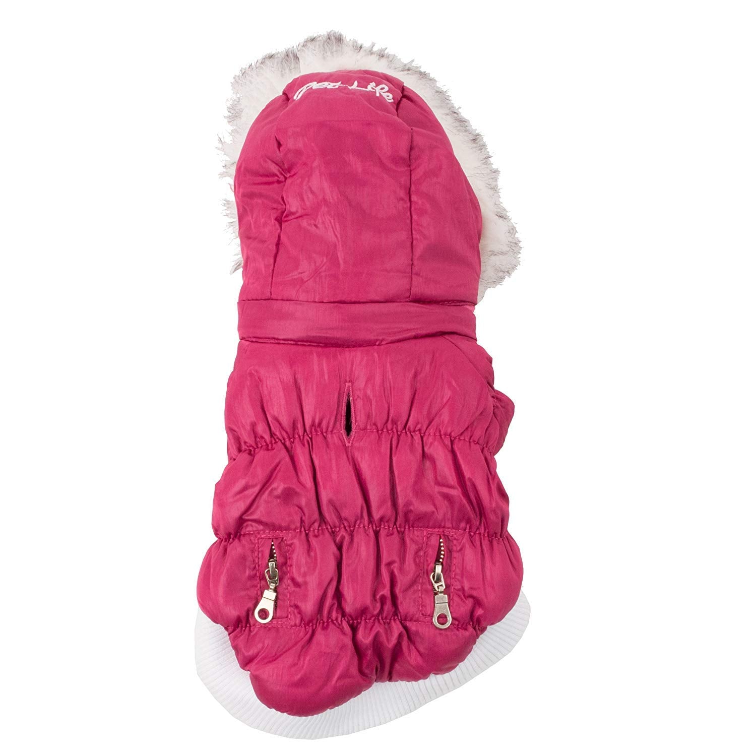 Pet Life Metallic Pink Parka Dog Coat Xs
