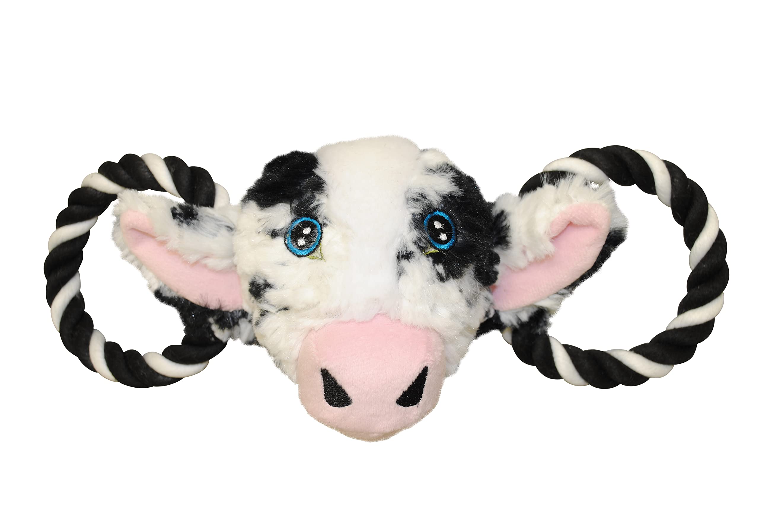 Jolly Pets Jolly Tug-A-Mal Cow Tug/Squeak Toy, Small