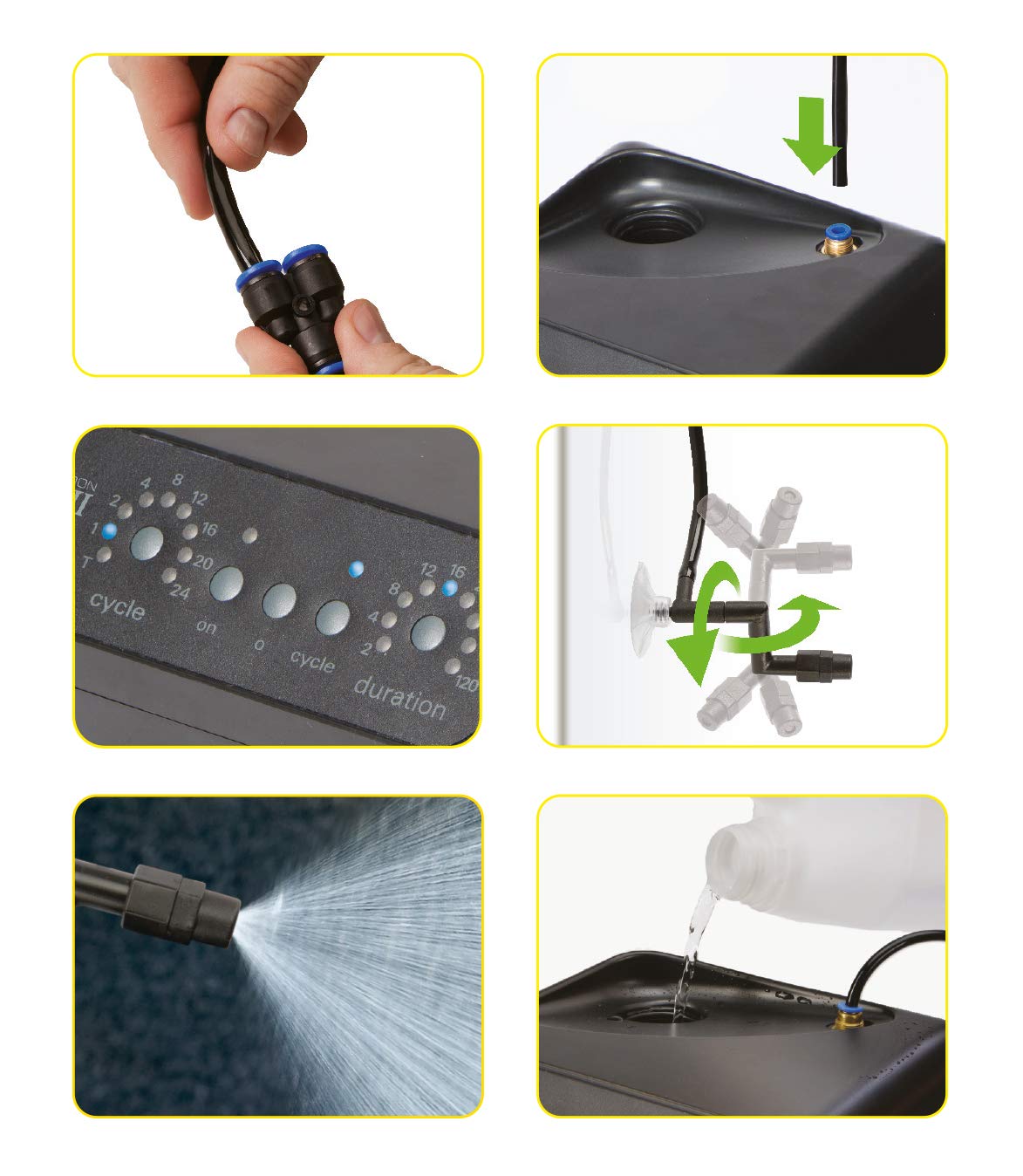 Exo Terra Monsoon Solo II Misting System - Programmable Humidifier for Reptile Terrariums, 2.3 LBS, Black, Plastic & Metal