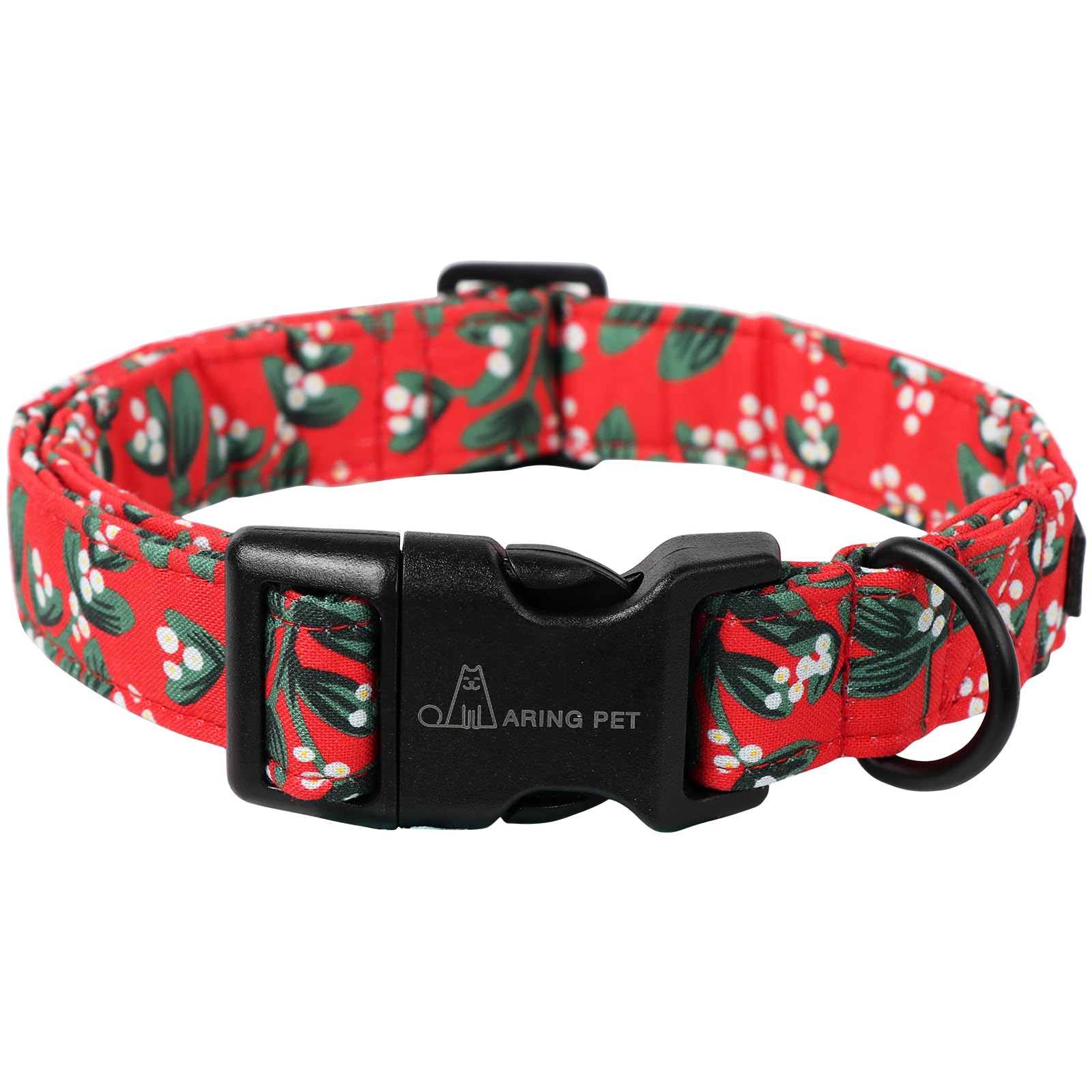 Aring Pet Christmas Dog Collar Cute Red Dog Collar, Adjustable Cotton Christmas Small Dog Collars Puppy Collar For Small Medium 