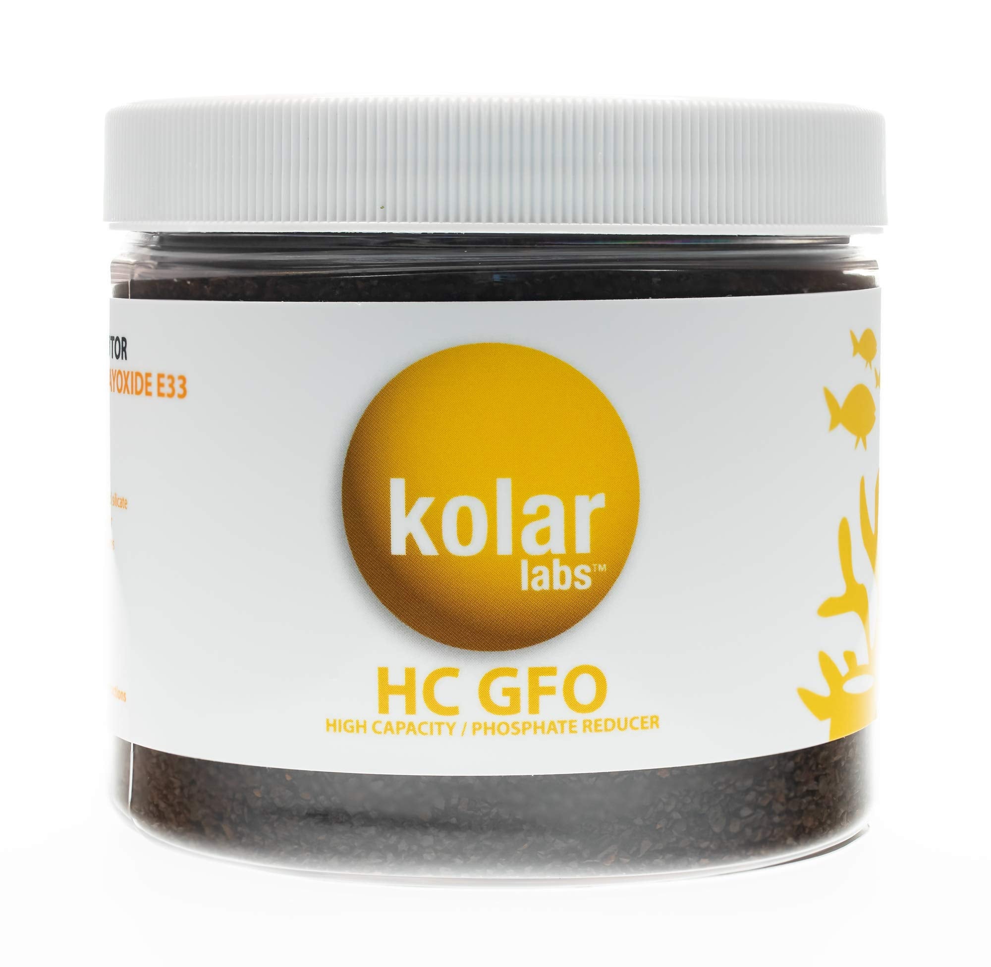 GFO HC - High Capacity Bayoxide E33HC Phosphate Remover - for Fish Tanks, Aquariums & Ponds, 350g (16oz Jar, 0.77lb), by Kolar L