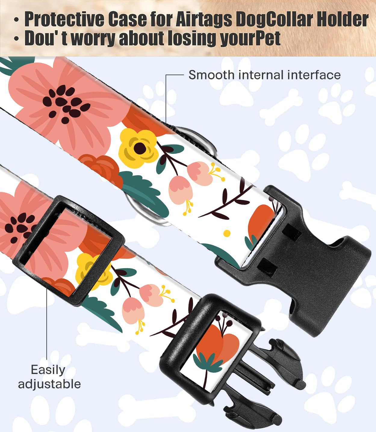 Sxboxing Dog Collar, Cute Dog Collar For Small Medium Large Dogs, Personalized Adjustable Soft Pet Collars With Quick Release Bu