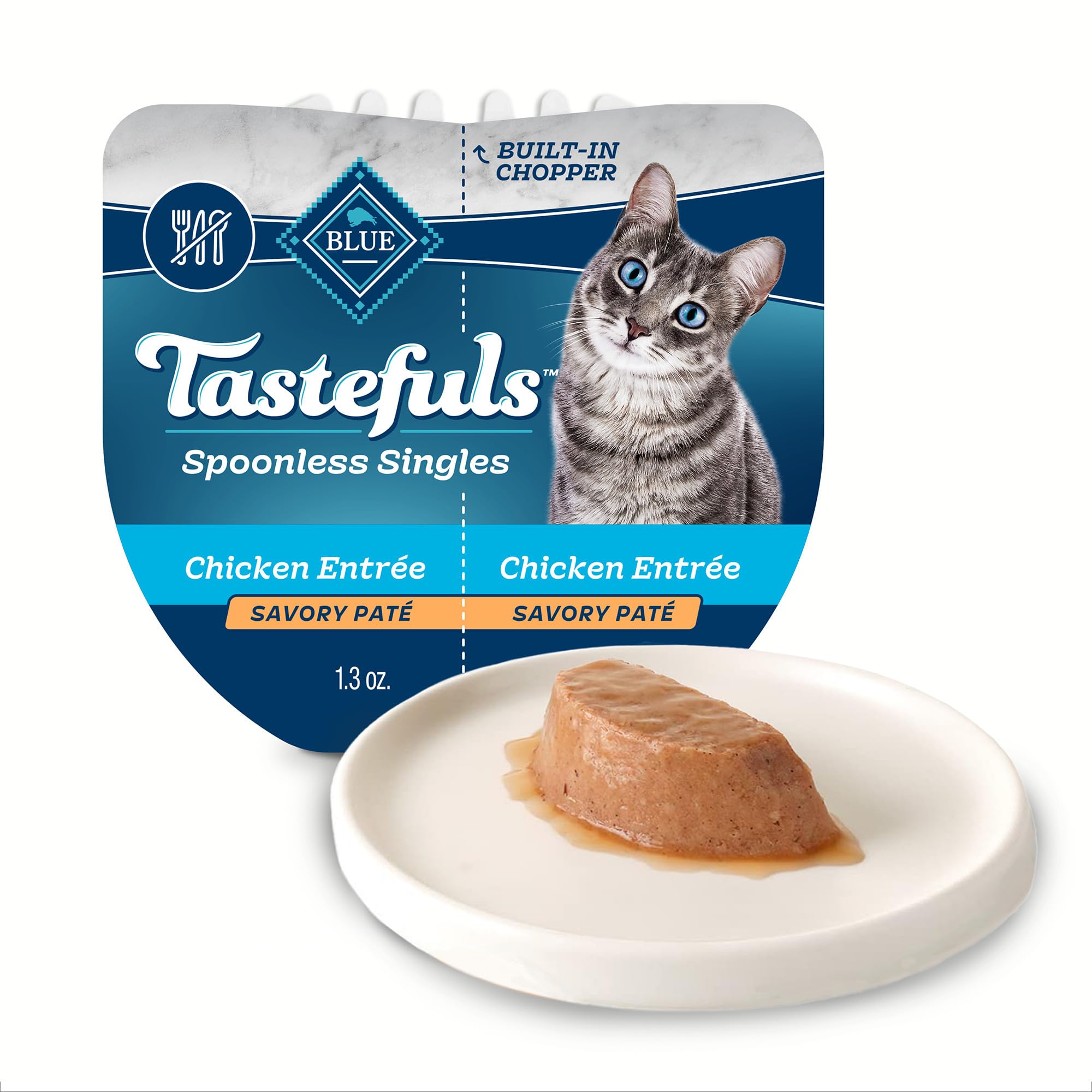 Blue Buffalo Tastefuls Ocean Fish and Tuna Entree Wet Cat Food Pate, 3 oz., Case of 12