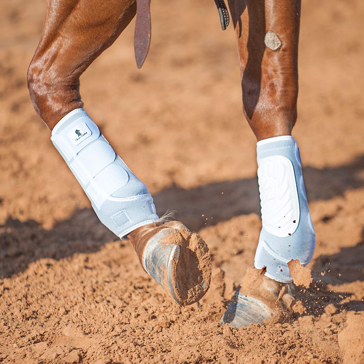 Classic Equine Classicfit Sling Boots, Front (White, Medium)