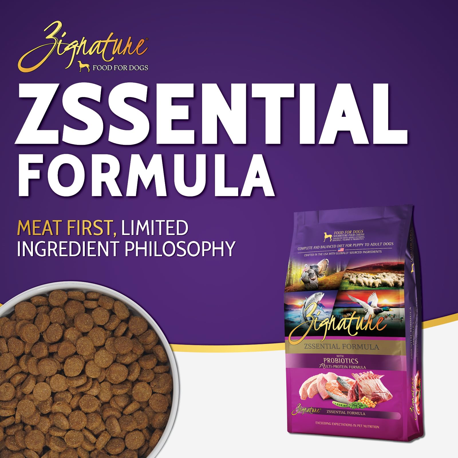 Zignature Zssential Limited Ingredient Formula Dry Dog Food 4lb
