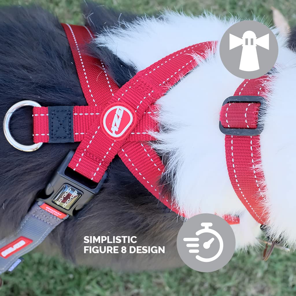 Ezydog Crosscheck Harness - Dog Training Harness - No Pull Harnesses For Dogs - Escape Proof, Reflective, Comfortable, Easy To Fit (S, Black)