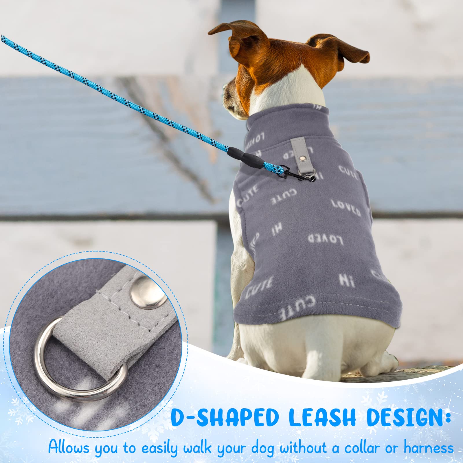 10 Pack Dog Sweaters for Small Dogs Fleece Small Dog Sweaters with Leash Ring Puppy Sweater Fleece Soft Dog Winter Cold Weather