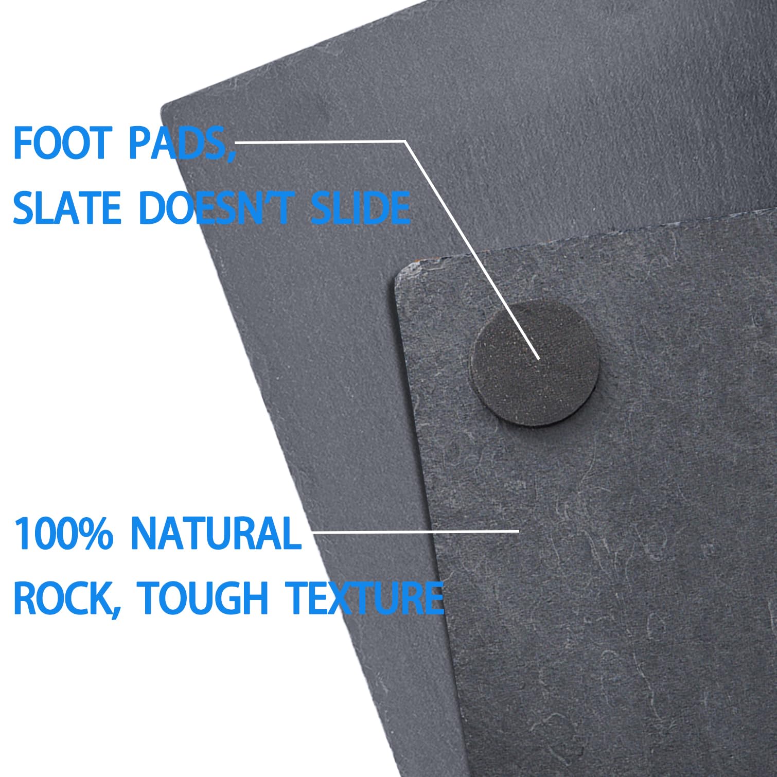 Inoscind 2 Pack Reptile Basking Platform 11.8    7.9'' + 4'', Reptile Slate, Basking Rock, Slate Tiles Rocks For Reptiles,Terrar