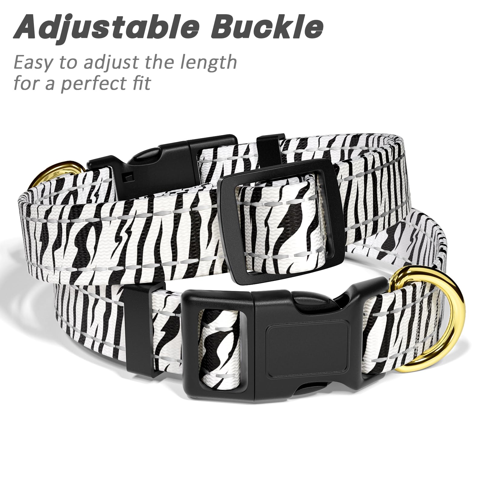 Tmoodel Reflective Dog Collar For Small Dogs Cats, Cute Boho Adjustable Heavy-Duty Nylon Puppy Collar For Boy And Girl Female, S