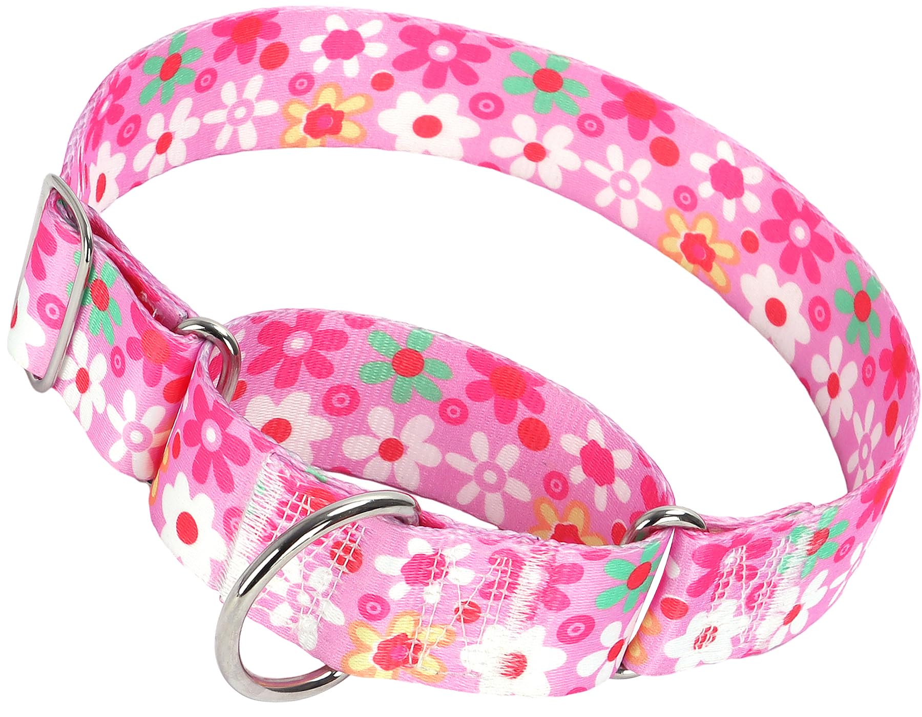 Maowuwujoz 1.5 Inch Wide Martingale Dog Collar - No Pull Choke Cinch Escape Proof Training For Large Dogs, Soft Nylon Durable Co