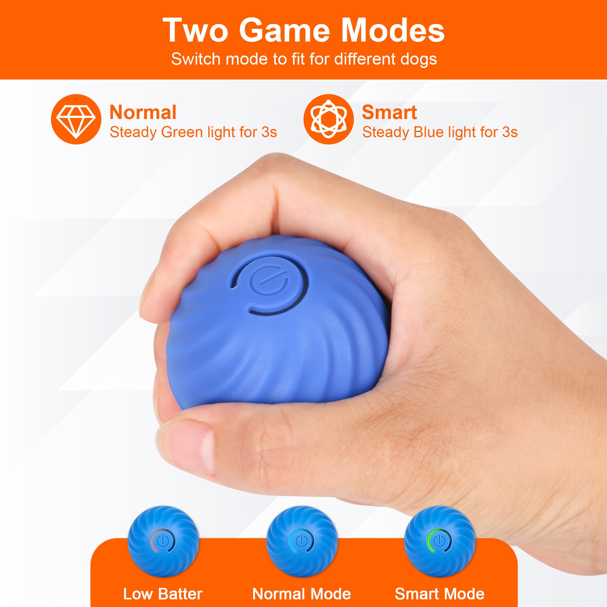 Neoallypets Smart Interactive Dog Toy Ball, Active Rolling Wicked Ball With Automatic Bouncing And Rotating For Puppy/Small Dogs
