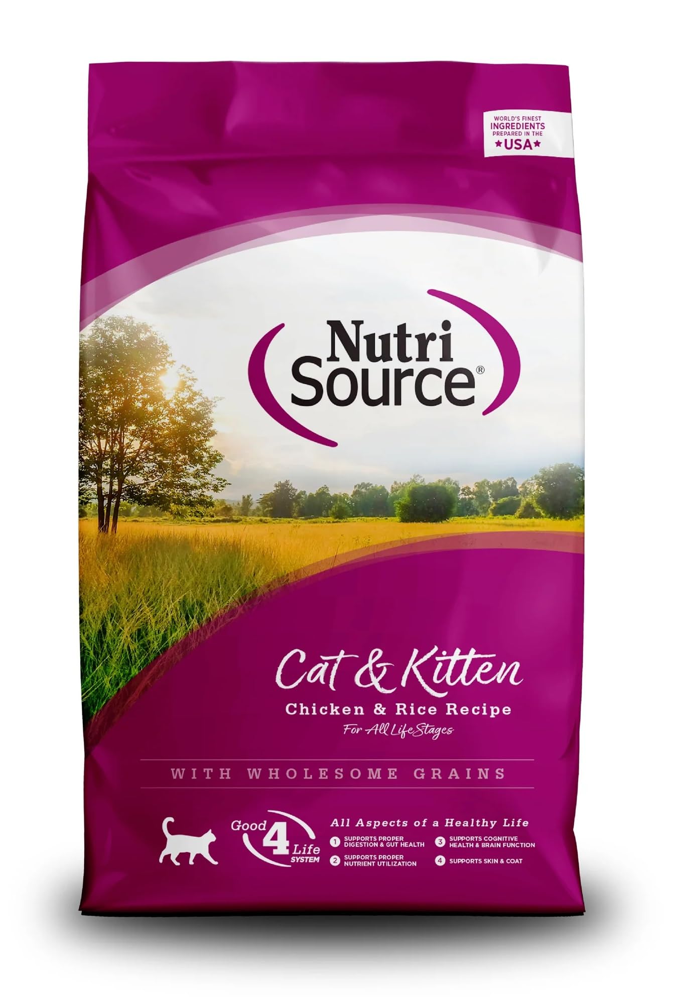NutriSource Cat & Kitten Food, Chicken and Rice, 4LB