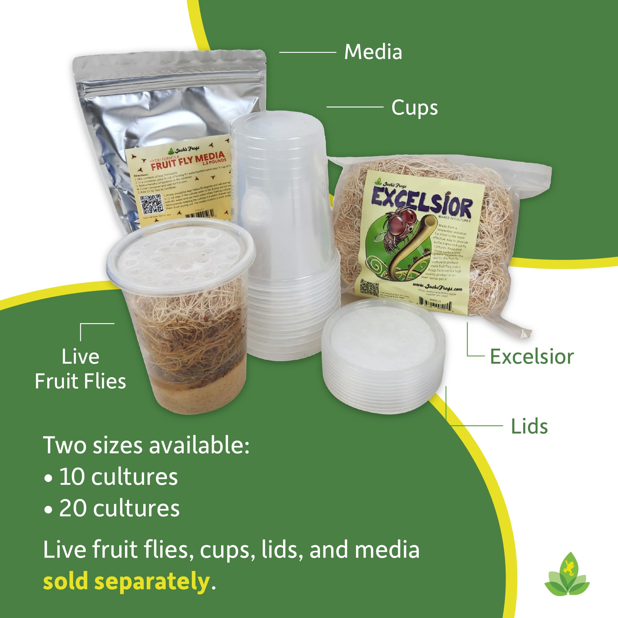 Joshs Frogs Excelsior (Makes 10 Fruit Fly Cultures) 4.6oz