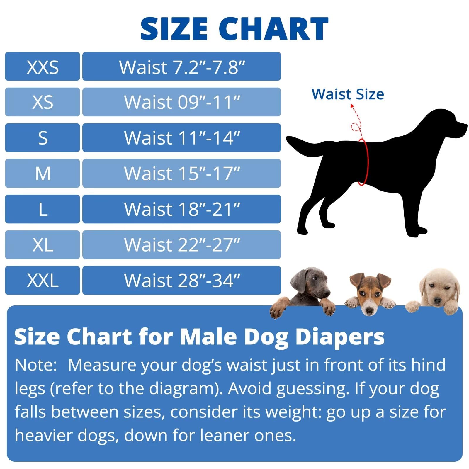 Paw Legend Washable Dogs Diapers Male Dog Belly Bands for Male Dogs Diapers Reusable Puppy & Doggie Diapers Male (3 Pack, X-Smal