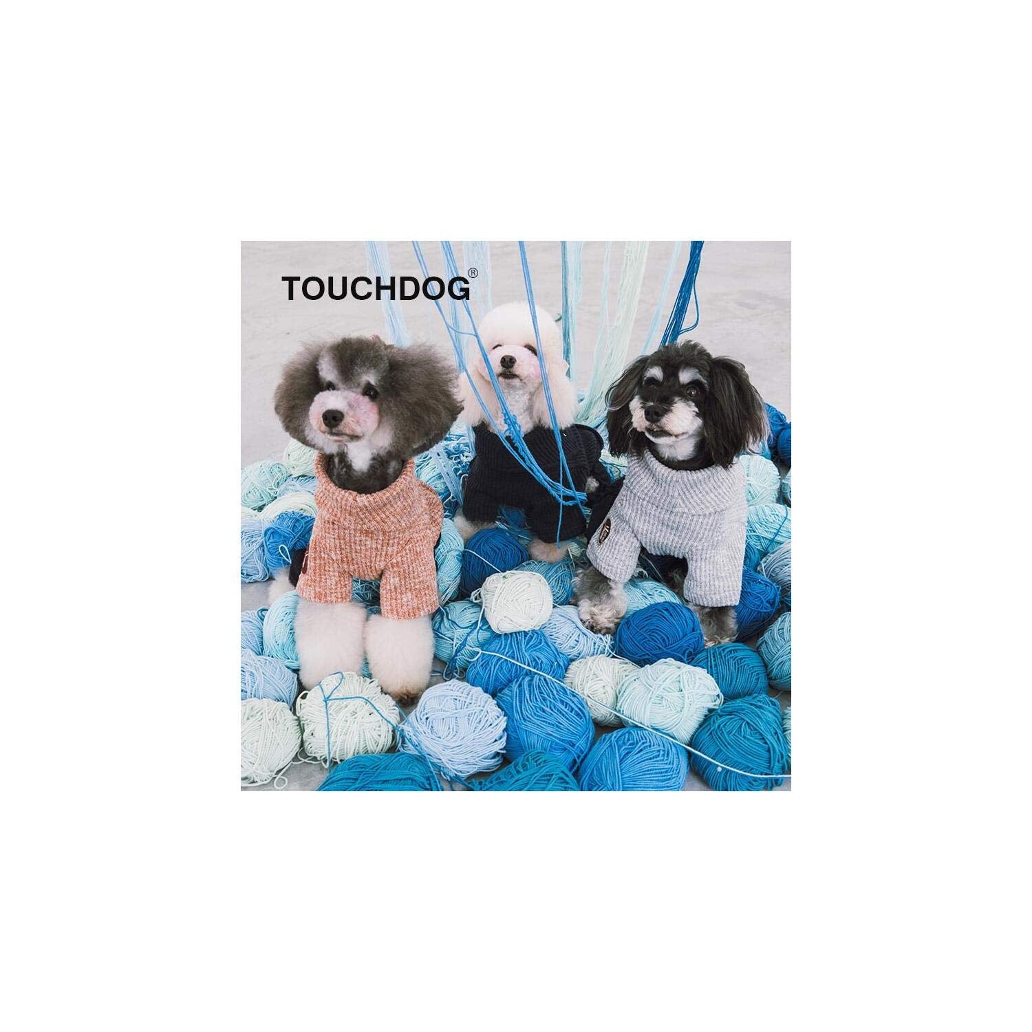 Touchdog Vogue Neck-Wrap Sweater And Denim Pant Outfit, X-Large, Peach