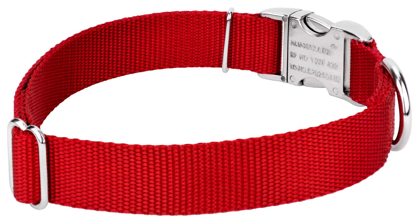 Country Brook Design - Vibrant 30+ Color Selection - Premium Nylon Dog Collar With Metal Buckle (Small, 3/4 Inch Wide, Red)