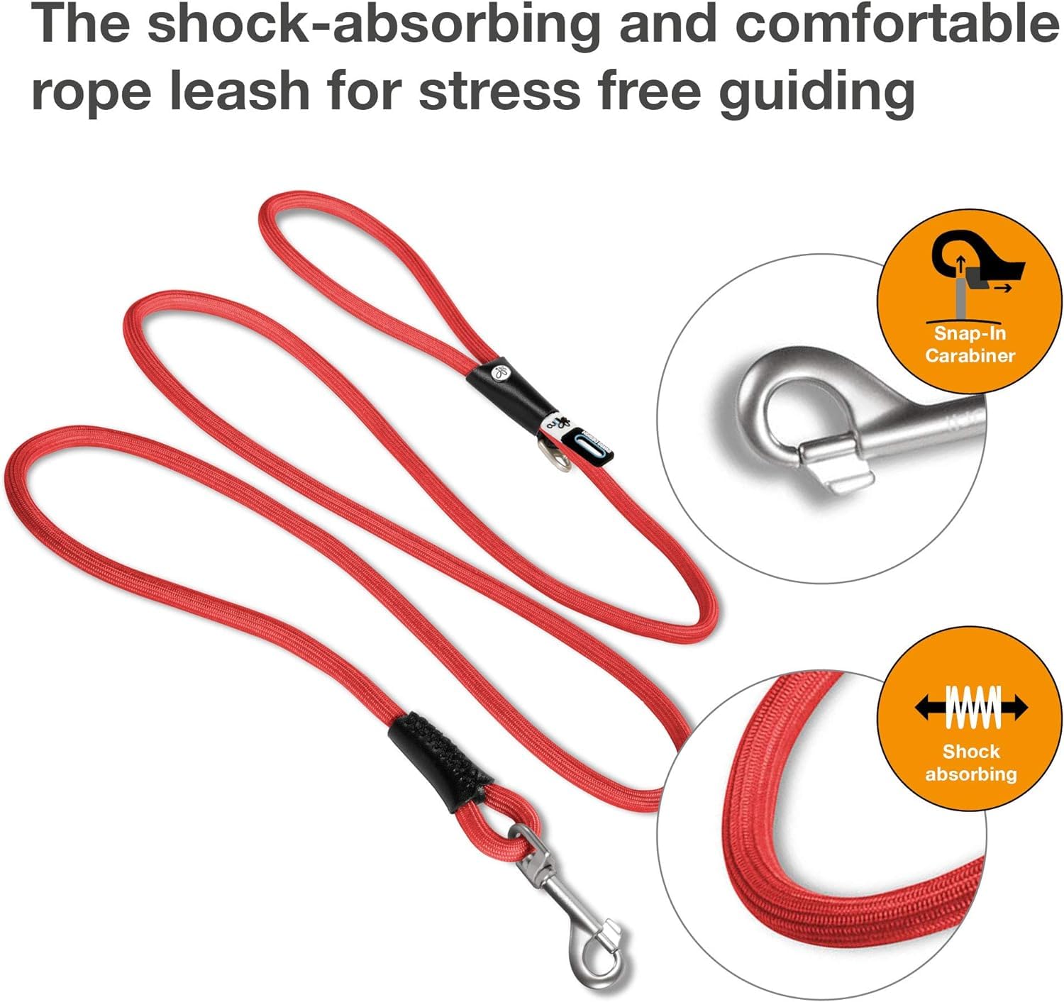 Stretch Comfort Leash Red L