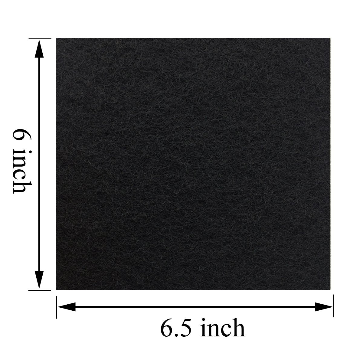 6 Pack Charcoal Cat Litter Box Replacment Filter Hooded Cat Litter Boxes And Pans Carbon Odor Filters, Black