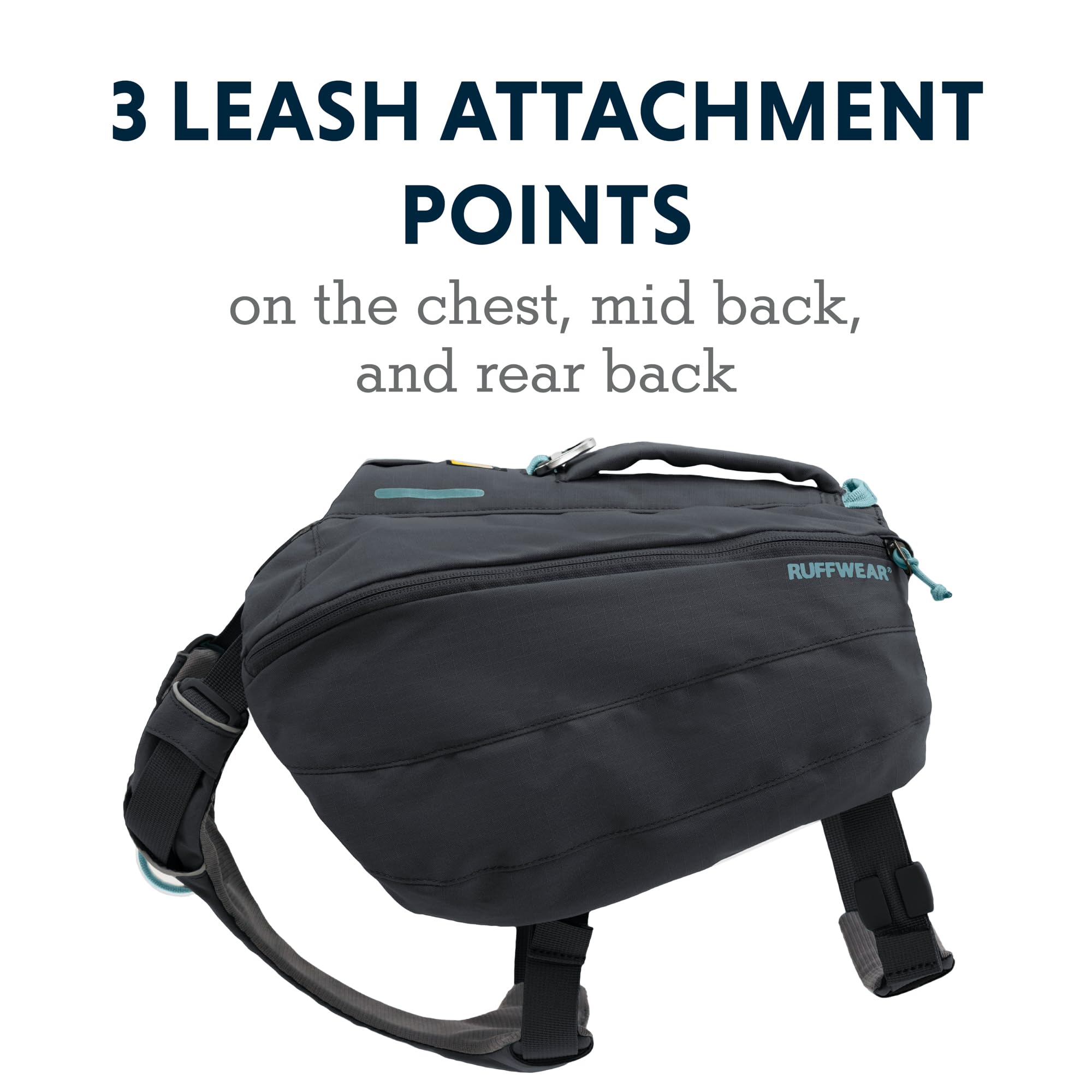 Ruffwear, Front Range Dog Day Pack, Backpack With Handle For Hikes & Day Trips, Basalt Gray, Medium
