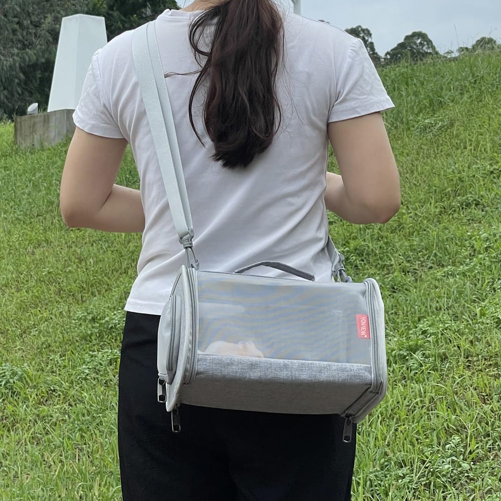 Ioview Guinea Pig Carrier Travel Small Animal Carrier Bag Lizard Bird Rabbit Carrier Cage Squirrel Breathable Bag Portable Trave