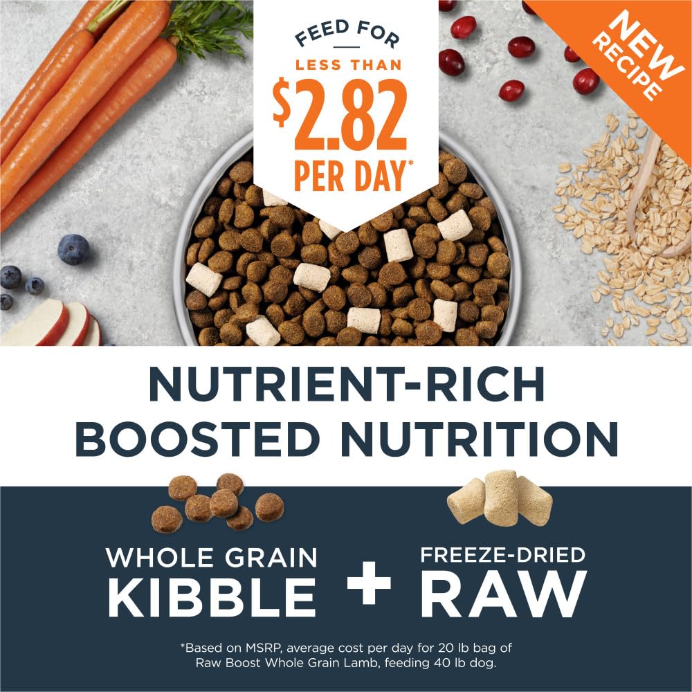 Instinct Raw Boost Whole Grain Lamb & Oatmeal Dry Dog Food, 20 lb. Bag