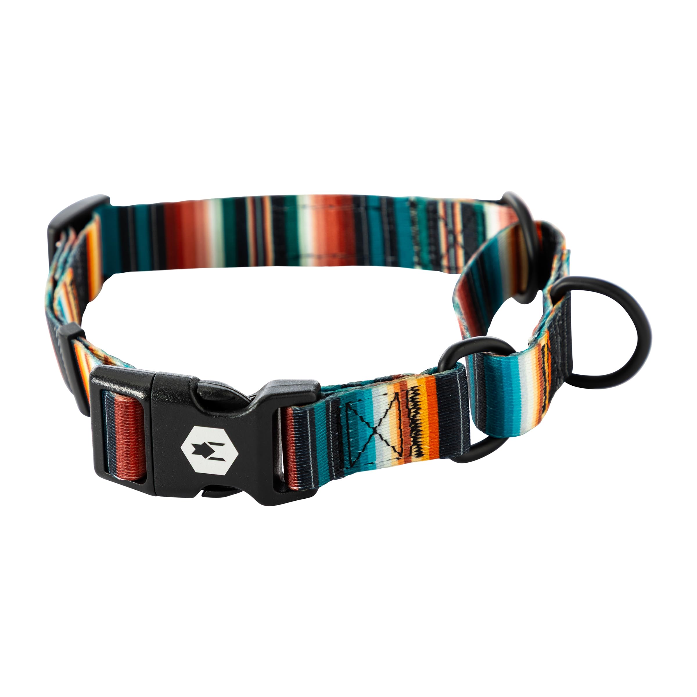 Wolfgang Heavy Duty Martingale Dog Collar With Quick Release Nylon Buckle For Walking & Training, Lostart Print, Small