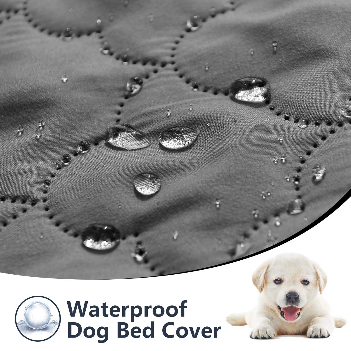 Dog Blankets For Couch Protection Waterproof Dog Bed Covers Pet Blanket Furniture Protector (Grey+Beige, 82'X120')