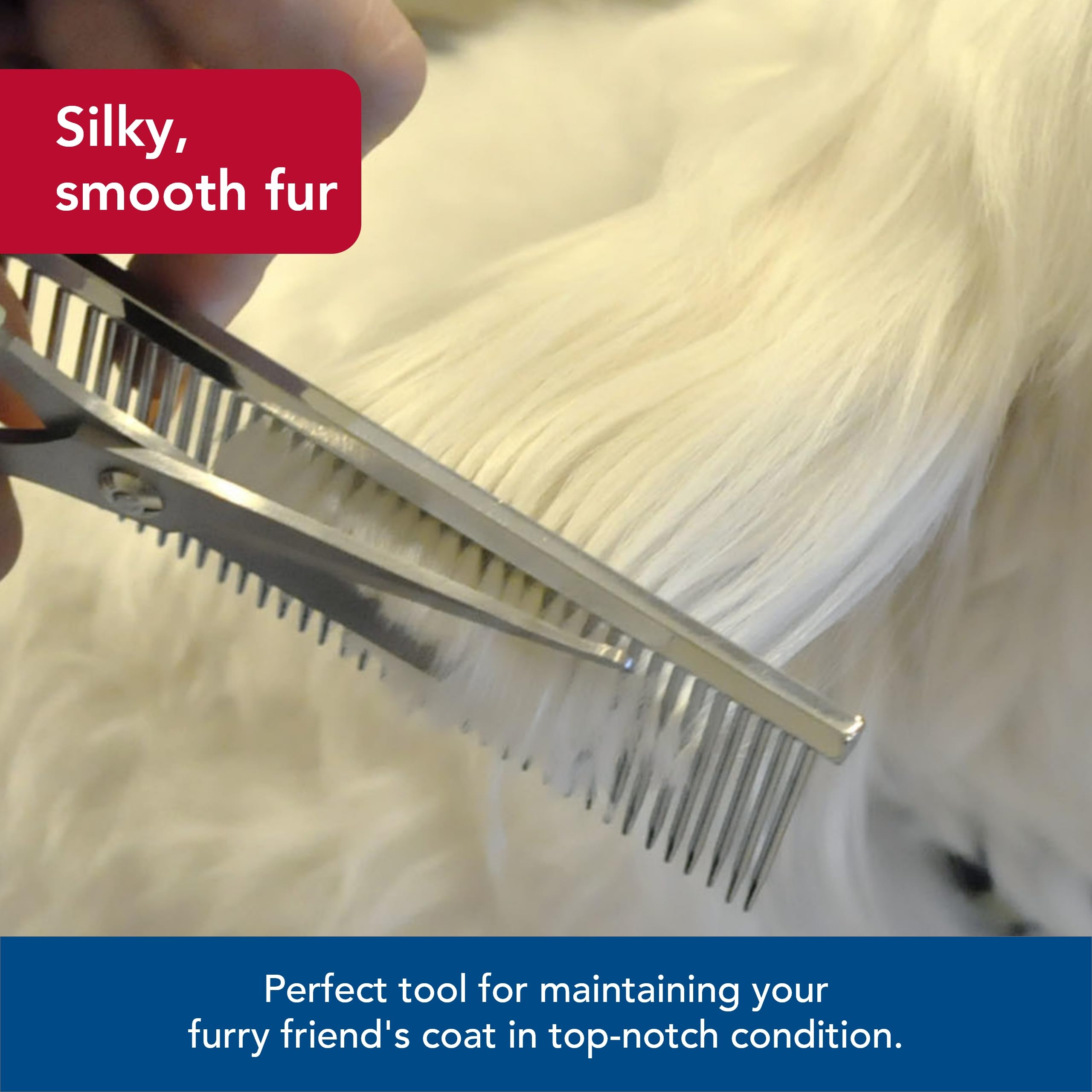 Coastal Pet Safari Dog Grooming Combs For Medium And Fine Coats - Undercoat Rake For Fine Coats - For Small, Medium Or Large Dogs - 4 1/2'