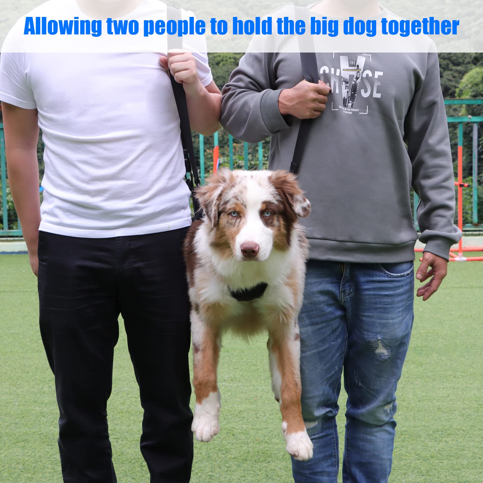 Dog Carry Sling, Emergency Backpack Pet Legs Support & Rehabilitation Dog Lift Harness for Large Dogs, Dog Carrier for Senior Do