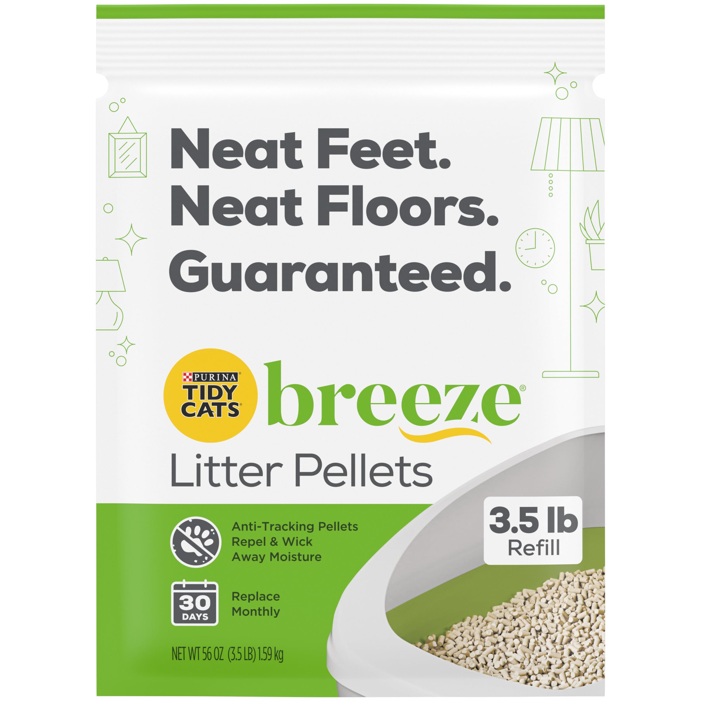 Tidy Cats Breeze Cat Breeze Litter Pellets, 3.5 Lb (Pack Of 4)