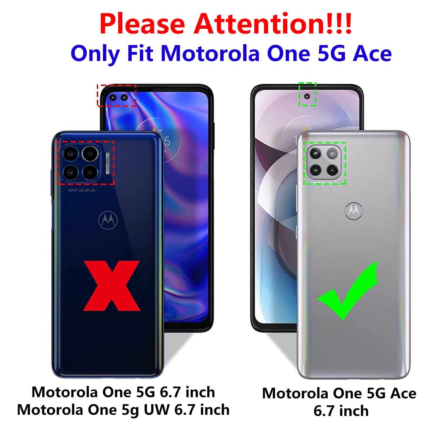 Military Grade Drop Impact For Moto One 5G Ace Case Motorola One 5G Ace G 5G Case 360 Metal Rotating Ring Kickstand Holder Armor