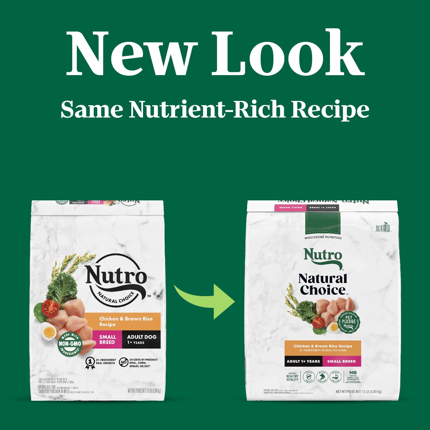 Nutro Natural Choice Adult Small Breed Dry Dog Food, Chicken and Brown Rice, 13 lbs.