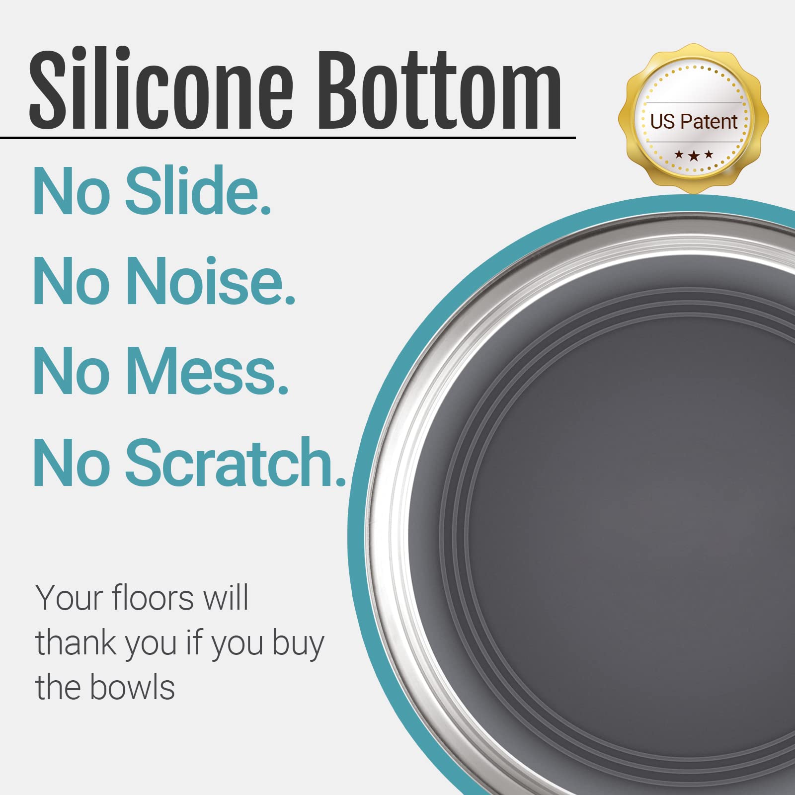 PEGGY11 Stainless Steel Dog Bowls - 3.8 Cup, 2 Pack